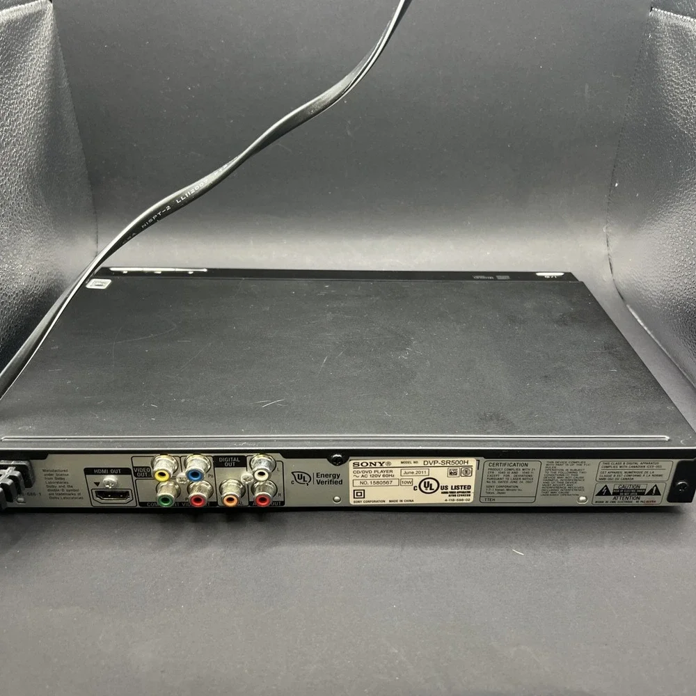SONY UPSCALING SINGLE DISC SLIM‎ DVD PLAYER DVP-SR500H NO REMOTE - TESTED